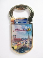 MüNchen Magnet FlaschenöFfner Metall Laser Souvenir Germany Marienplatz