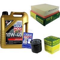 Mann Inspektionspaket 5L Liqui Moly Leichtlauf 10W-40 FüR VW Polo Coupe 1.3 Cat