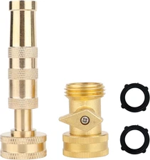 Garden Hose Nozzle High Pressure Adjustable Jet Nozzle, Water Sprayer, with G...