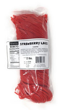 Kervan Candy Bebeto Strawberry Licorice Laces - Red Shoestring Licorice Laces fo