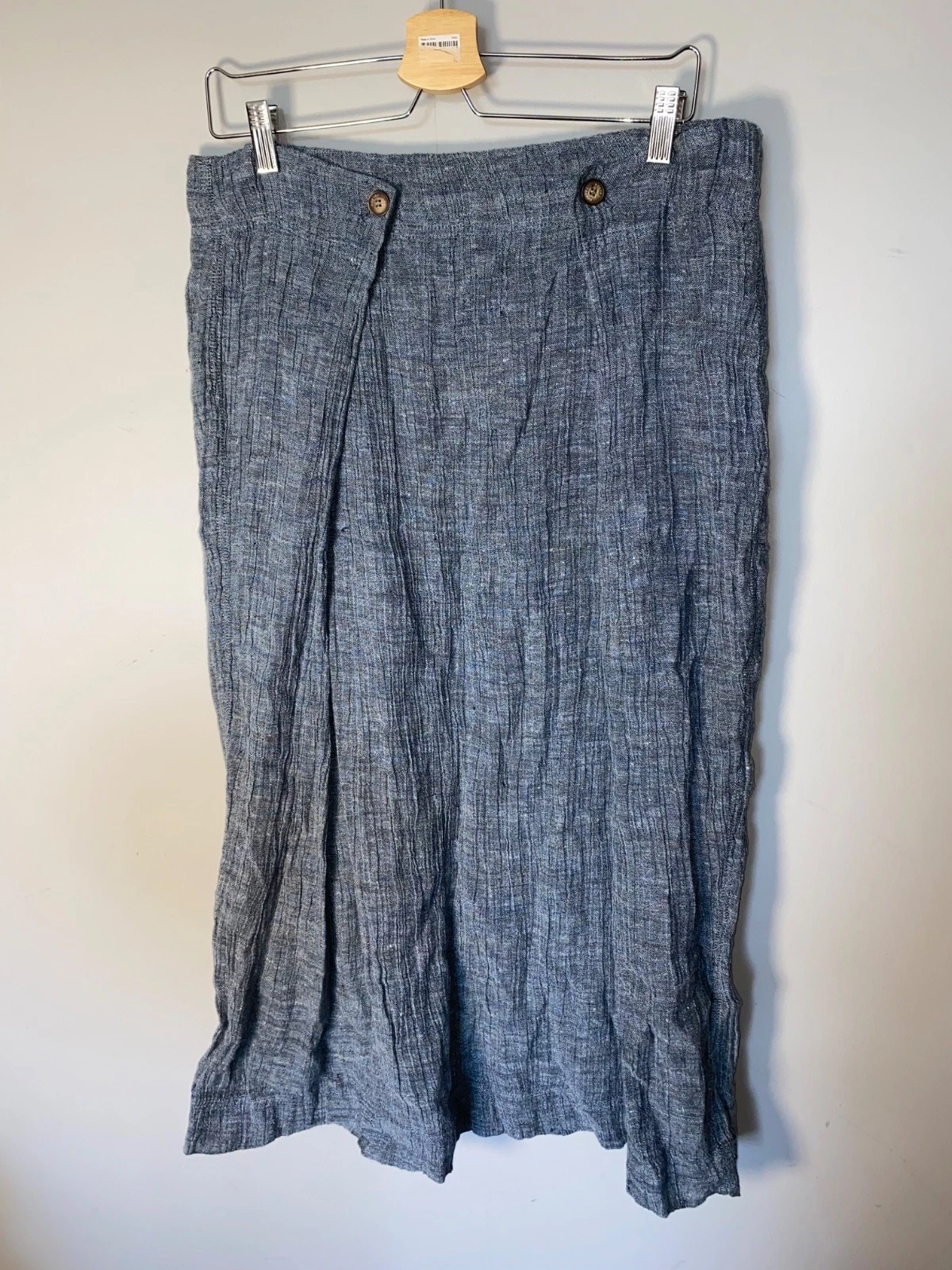 Poetry Linen Skirt Size 14 Blue Grey Crinkle Midi Boho Lagenlook
Opens in a new window or tab
