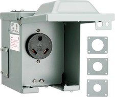 30 Amp 125 Volt RV Power Outlet Box NEMA TT 30R Weatherproof Outdoor Enclosure
