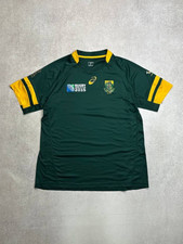 2015 SOUTH AFRICA RUGBY UNION TEAM HOME JERSEY SHIRT ASICS XL