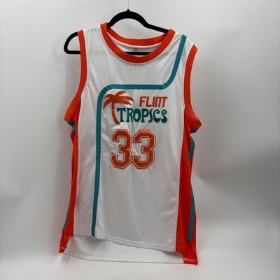 Semi Pro Jackie Moon Flint Tropics Jersey Medium 33 White Orange Teal Mesh