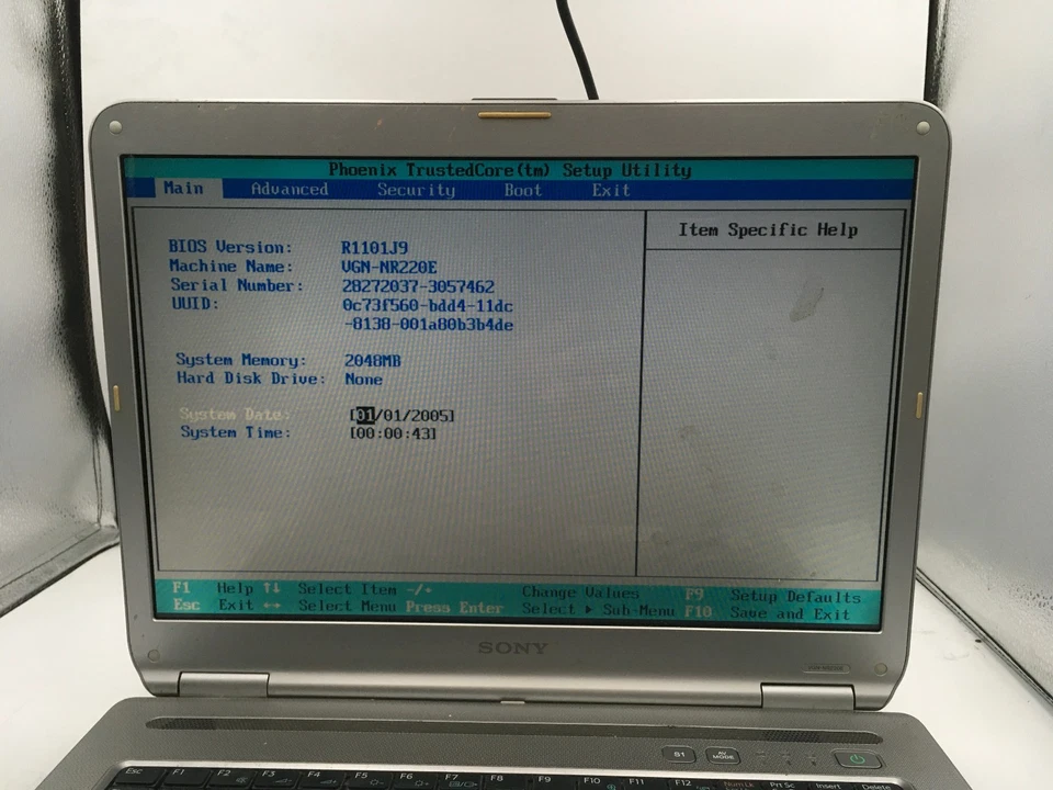 SONY VAIO PCG 7113L - BOOTS TO BIOS - INTEL CORE 2 DUO - 2GB RAM - 15" -READ- BB - Image 2 of 4