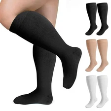S-4XL Compression Socks 20-30 mmHg Medical Knee High For Women & Men Circulation