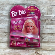 Barbie point Shoot Camera Album Film 3 Photo Fun Piece Set 1997 RARE