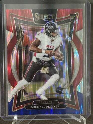 2024 Panini Select - Concourse Michael Penix Jr. #80 Red & Blue Shock Prizm (RC)