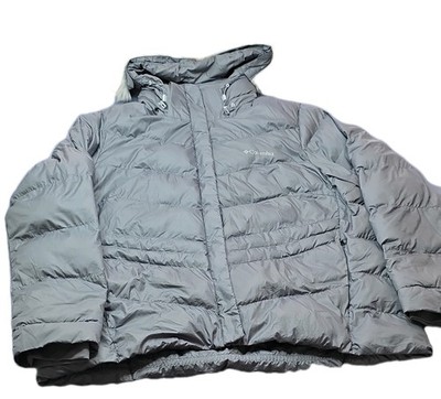 Columbia Jacket Womens XXL Gray Hooded Fur Trim Mid-Length Puffer WL0880 1799671