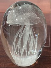 Art Glass Decorative Jellyfish Paperweight Bu...
