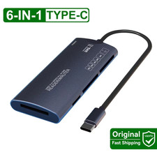 6 in 1 USB2.0/TYPE-C Multifunctional Reader SD/TF/XD/CF/M2 Memory Card Adapter f
