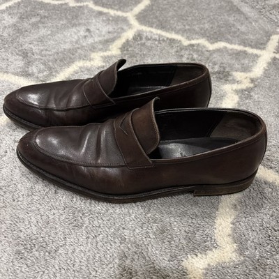 Bally Of Switzerland Men's Todd Brown Leather Loafer Shoes 10.5 M Leather Dress