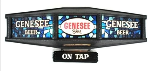 Vintage Genesee Beer Wall Light Up Beer Sign 28” Welcome/On Tap - Plastic