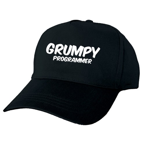 Honest Headwear – GRUMPY PROGRAMMER CAP – Printed in Black – Fast ...