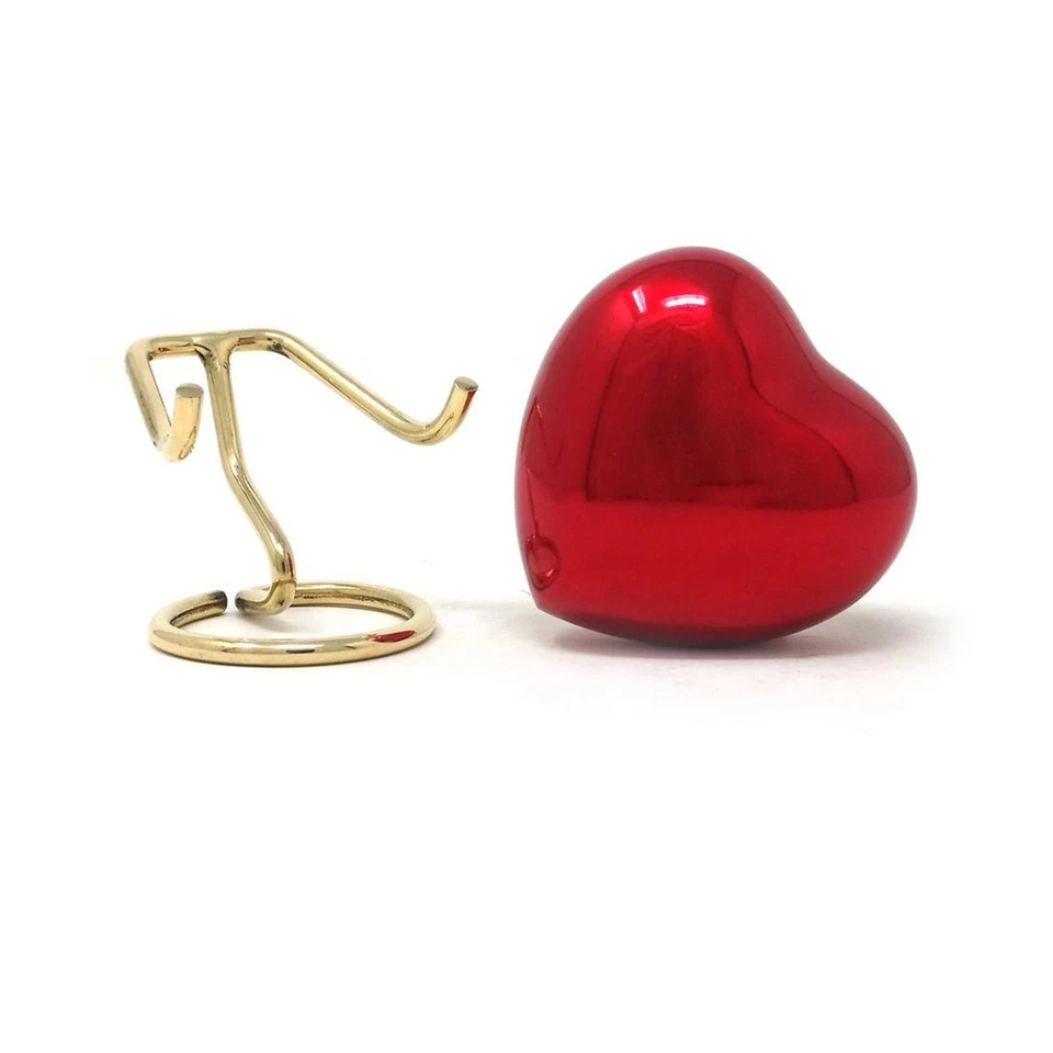 Classic Red Heart Keepsake Urn for Ashes, Memorial Heart Keepsake - Image 4 of 4