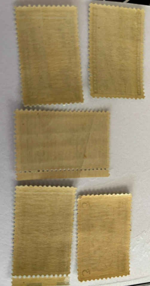 Lot of 5 Vintage US 3 Cent Green Stamps MINT #333 - Image 3 of 3