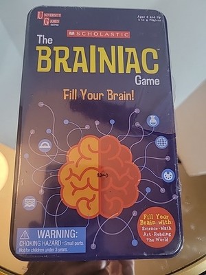 Scholastic The Brainiac Game Fill Your Brain University Brand New Ripped Plastic