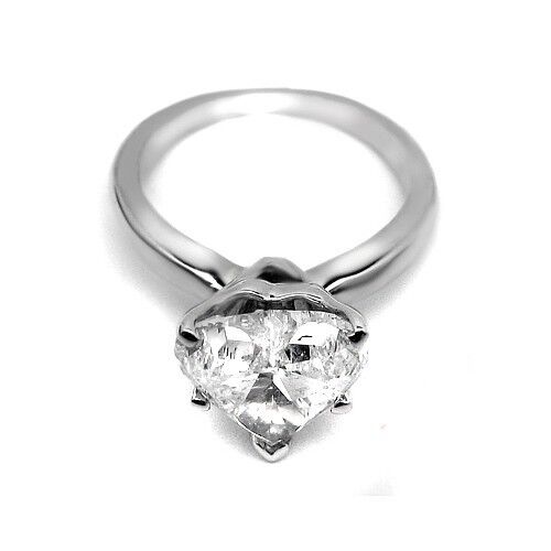 1,00 ct. F/VS-2 Herzform Lab Created Diamant Solitär Verlobungsring 14K WG - Bild 1 von 1