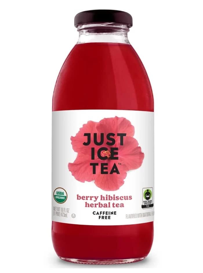 Just Iced Tea Organic Berry Hibiscus 16 Fl Oz