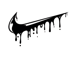 nike logo dripping