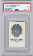 1971 Topps Tattoos Randy Hundley Perforated PSA 5