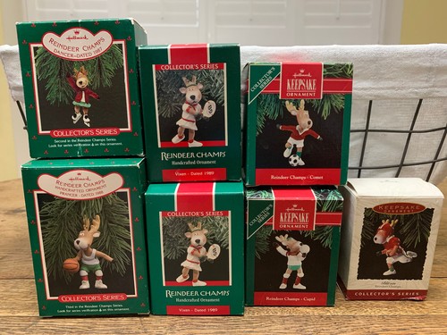 HALLMARK ☀REINDEER CHAMPS☀ 6 COLLECTOR'S SERIES - #2 #3 #4 #5 #6 #8 - Vintage - Picture 2 of 2