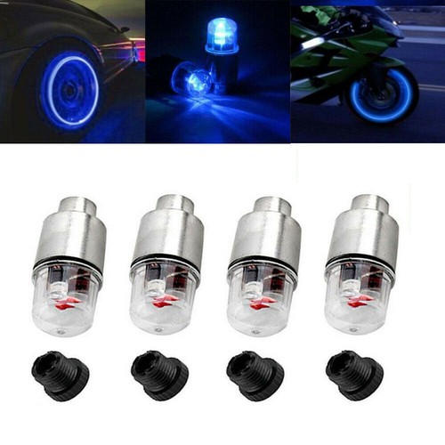 Car Wheel Tire Tyre Air Valve Stem Caps Blue LED Light Cap Cover Car Accessories - Picture 11 of 14