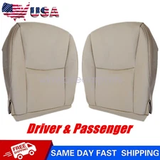 Both Driver & Passenger Bottom Leather Seat Cover Tan For 2003-2009 Lexus GX470