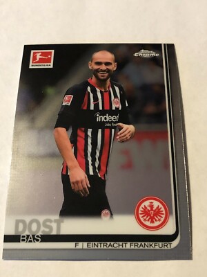 2019-20 Topps Chrome Bundesliga Base Bas Dost #42 Eintracht Frankfurt
