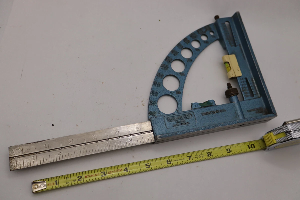 Vintage Stanley No.125 All In One Combination Square Protractor Beam Compass