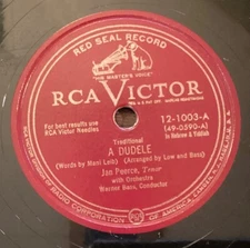 Jan Peerce – 78 rpm RCA Vic 12-1003: A Dudele/A Shepherd, A Dreamer; cond E