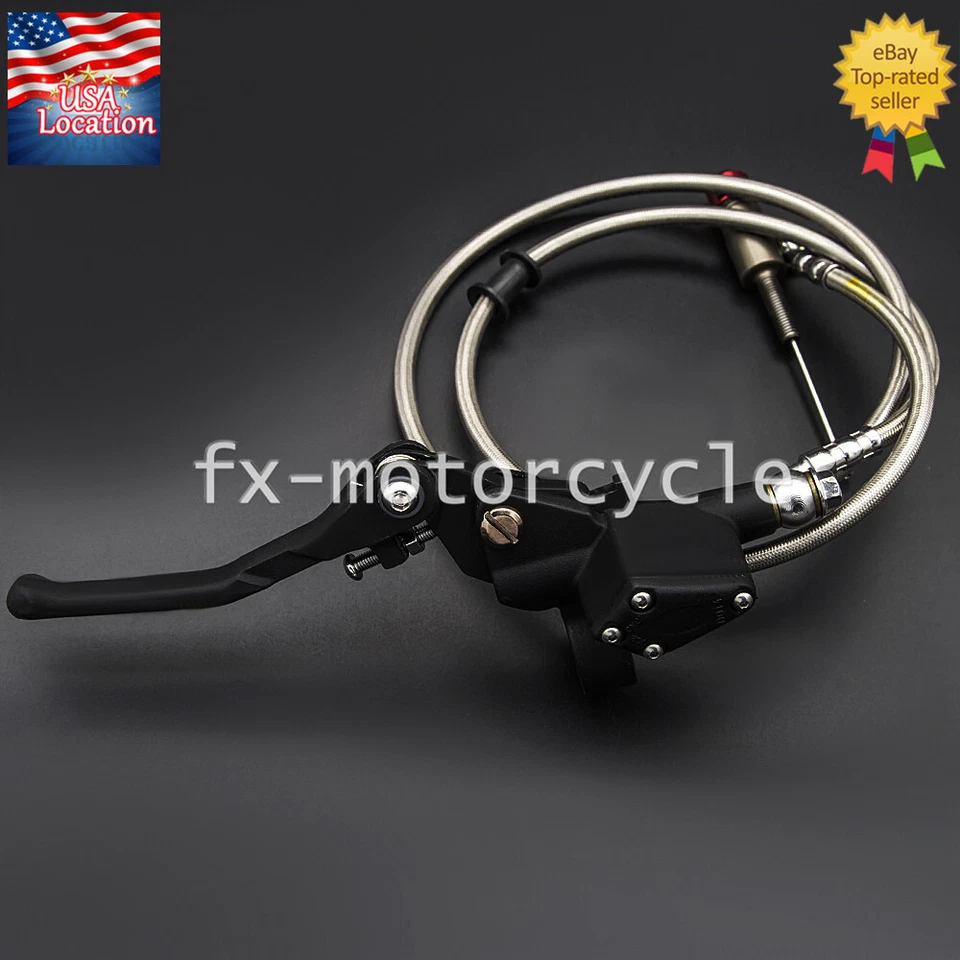 Kit de manguera de tejido de cilindro maestro de palanca de embrague hidráulico 1200 mm manillar 7/8" Foto 2 de 4