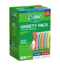 SM Curad Fabric/Plastic Neon Variety Pack Assorted Bandages 85 Color Bandages
