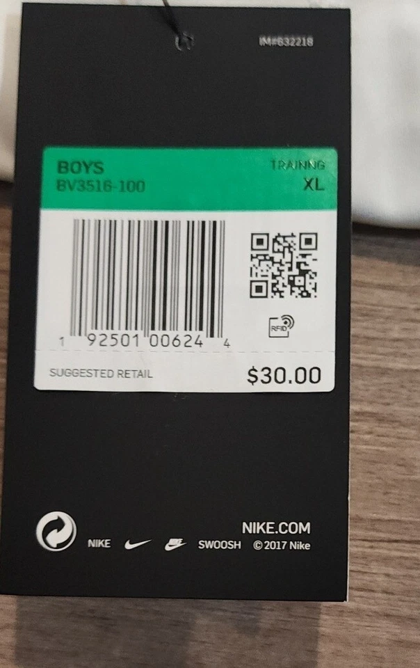 New Nike Boys Pro Dri-Fit Training Tights BV3516-100 WHITE XL.  MSRP 30.00 - Image 4 of 4