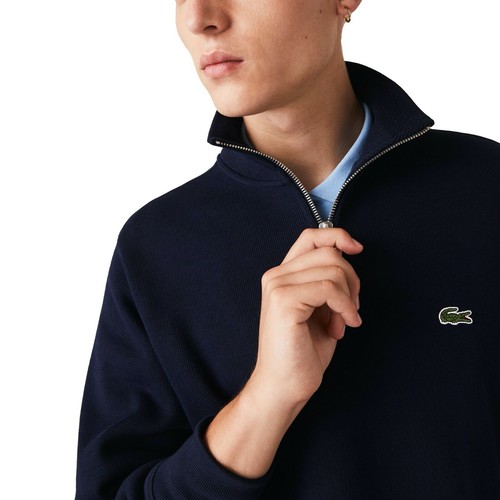 Lacoste Sweatshirt - Men's Lacoste 1/4 Zip Neck Cotton Sweat - SH1927 - BNWT - Picture 4 of 24