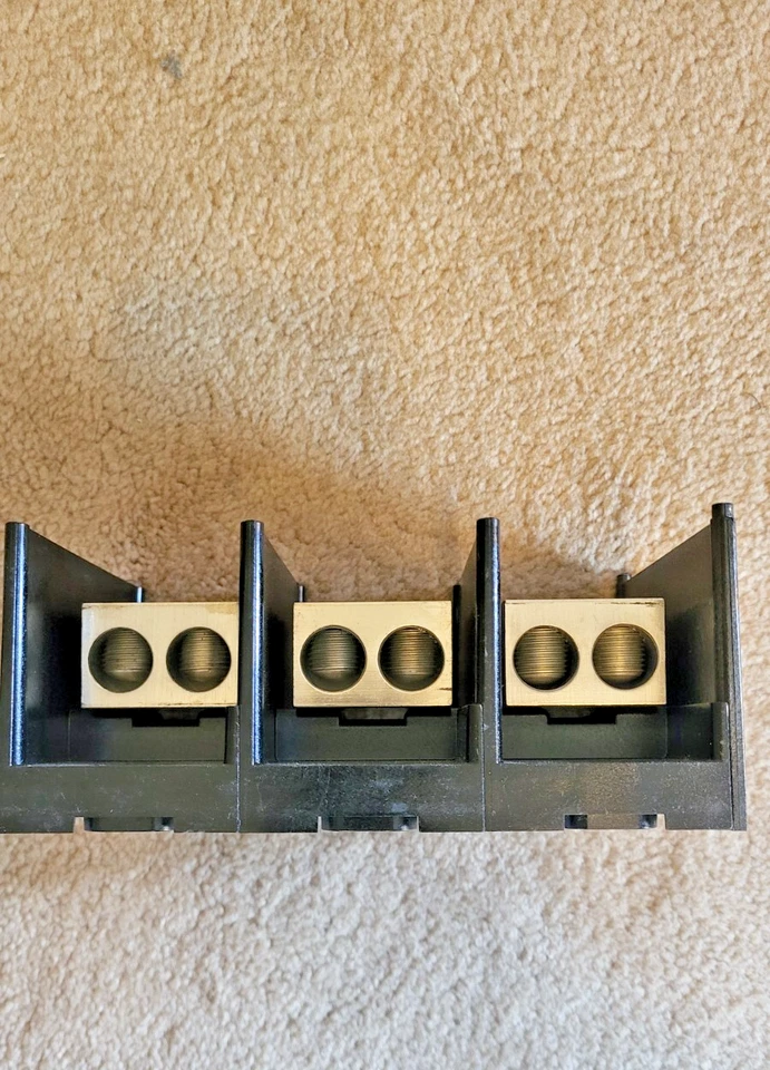 Shawmut 69123 блок распределения питания 3-полюсный двойной 350MCM ушки 600V - новый - Изображение 3 из 4