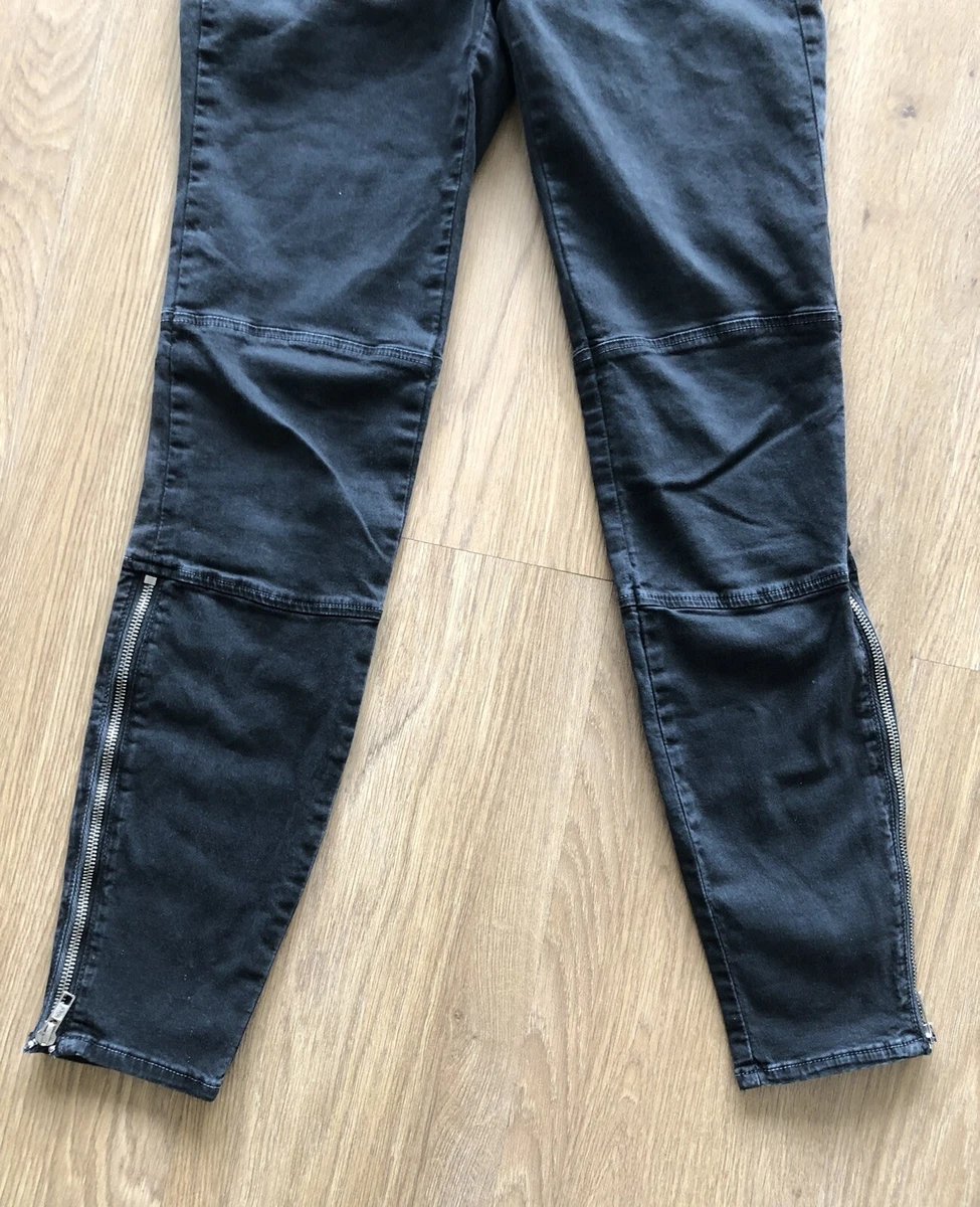 Black jeans with deals zippers at ankles