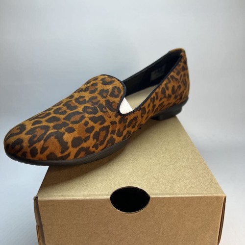 clarks leopard print loafers