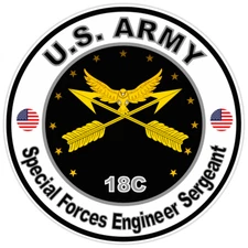 US Army Special Forces Engineer Sergeant Bumper Sticker Military Decal 5"