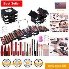 Complete Makeup Set for Women - 148 Colors Palette, Lipstick, Eyeliner More