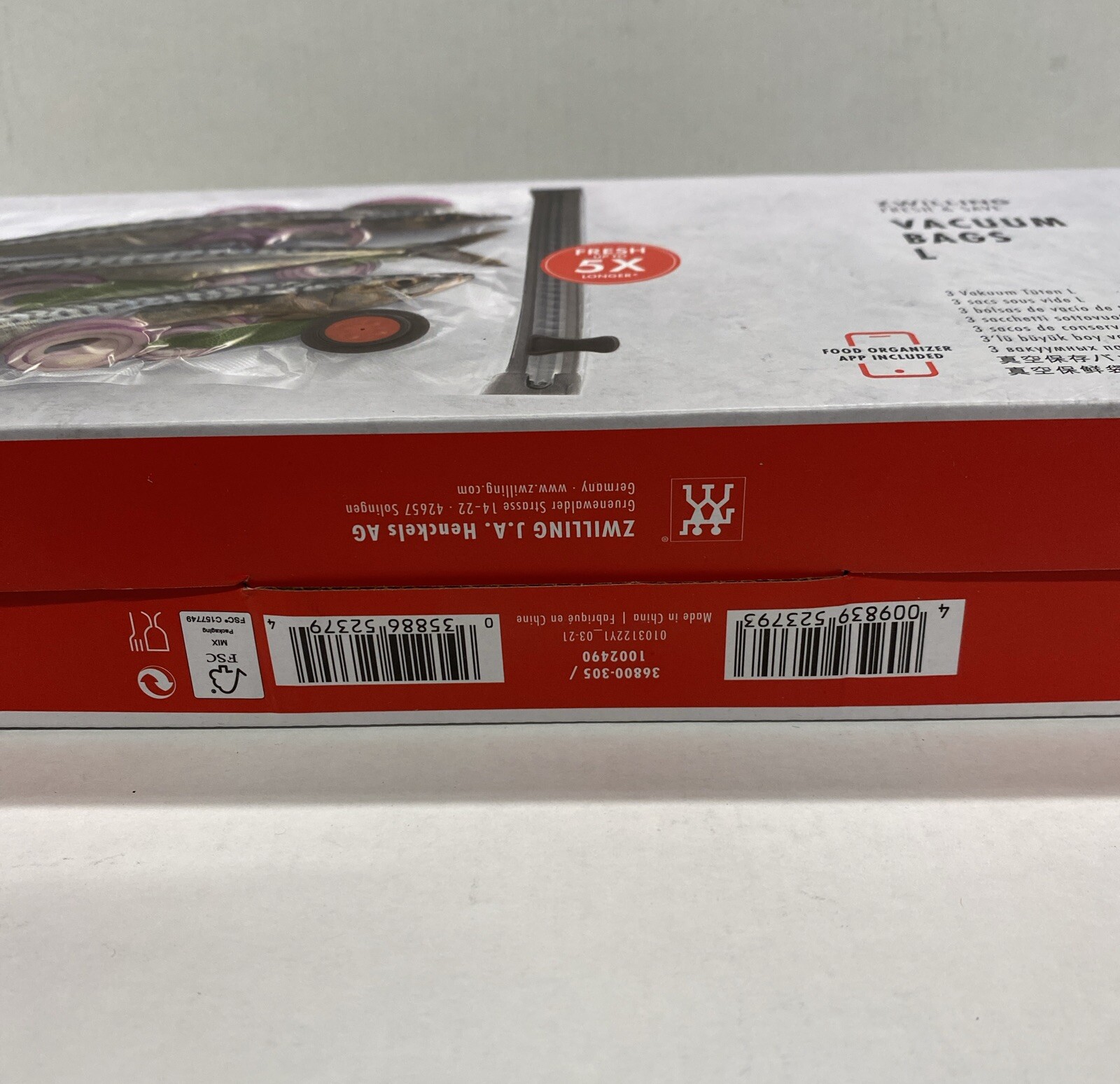 ZWILLING Fresh & Save Vacuum Sealer Seal Bags For Food Fresh Up To 5X