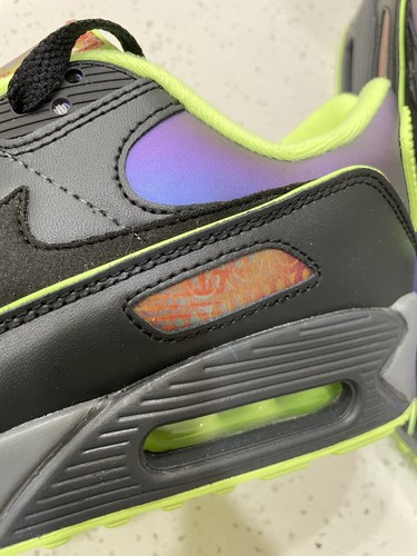 Nike Air Max 90 ID By You Iridescent Black Lime Green Mens Size 8.5 (DV3894-900) - Picture 7 of 9