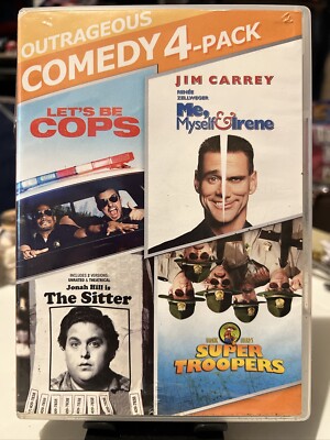 Comedy 4-Pack DVD - Let s Be Cops, Me Myself & Irene, The Sitter, Super Troopers