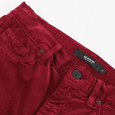 Hudson NWT Jeans Size 27 US Barbara Super Skinny Solid Red Cotton Blend