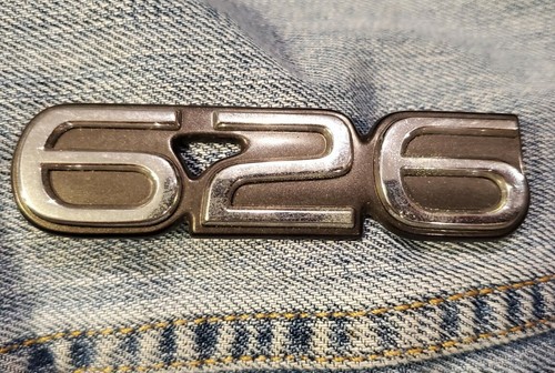 Mazda 626 Number Badge Chrome Emblem GA2K 51 720 OEM Used 2 Pin - Bild 1 von 8