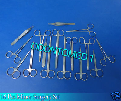 16 Pcs  Minor Surgery Surgical Instruments Set 