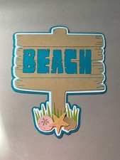 Beach Scrapbooking Layered Die Cut embellishment