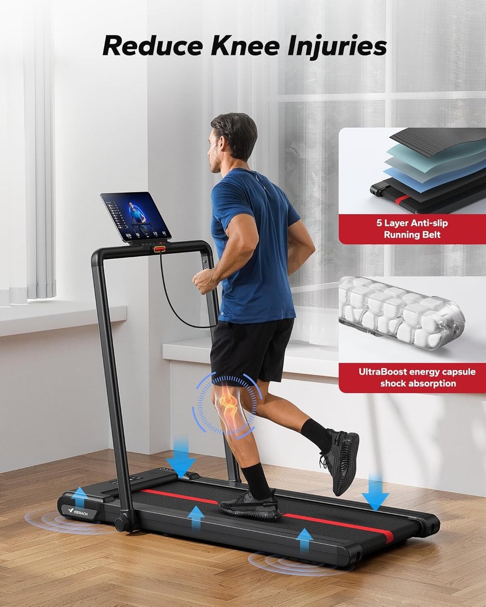 MERACH T05 2.5HP Smart 2 in 1 Folding Under Desk Treadmill Walking 