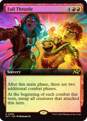 MTG FOIL Full Throttle Extended Art  - Aetherdrift #386