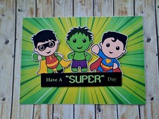 Handcrafted Superhero Birthday Card